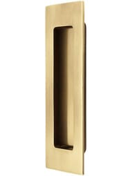 6" Solid Brass Modern Rectangular Pocket-Door Flush Pull